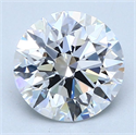 Natural Diamond 2.33 Carats, Round with Excellent Cut, D Color, IF Clarity and Certified by GIA