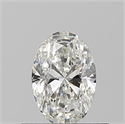 Natural Diamond 0.50 Carats, Oval with  Cut, H Color, SI2 Clarity and Certified by GIA