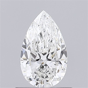 Picture of Natural Diamond 0.52 Carats, Pear with  Cut, G Color, IF Clarity and Certified by GIA