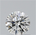 Natural Diamond 0.52 Carats, Round with Excellent Cut, G Color, IF Clarity and Certified by HRD