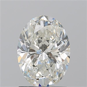 Picture of Natural Diamond 1.51 Carats, Oval with  Cut, I Color, SI2 Clarity and Certified by GIA