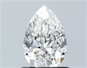 Diamante Natural 0.80 quilates, De pera , Color H, claridad IF y certificado GIA