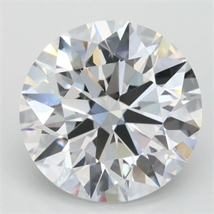 Picture of Lab Grown Diamond 3.70 Carats, Round with Ideal Cut, D Color, IF Clarity and Certified by IGI