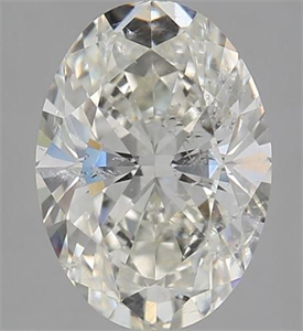 Foto Diamante Natural 4.06 quilates, Ovalado , Color J, claridad SI2 y certificado GIA de