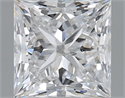 Natural Diamond 0.90 Carats, Princess with  Cut, D Color, SI2 Clarity and Certified by GIA