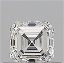 Natural Diamond 0.50 Carats, Asscher with  Cut, E Color, VVS1 Clarity and Certified by GIA