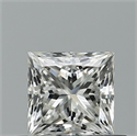 Natural Diamond 0.56 Carats, Princess with  Cut, G Color, VVS2 Clarity and Certified by GIA