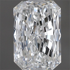 Picture of Natural Diamond 0.60 Carats, Radiant with  Cut, E Color, VS1 Clarity and Certified by GIA
