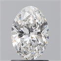 Natural Diamond 1.04 Carats, Oval with  Cut, F Color, SI2 Clarity and Certified by GIA