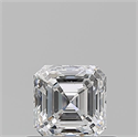 Natural Diamond 0.54 Carats, Asscher with  Cut, E Color, SI1 Clarity and Certified by GIA