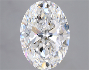 Picture of Natural Diamond 7.02 Carats, Oval with  Cut, D Color, SI1 Clarity and Certified by GIA