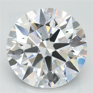 Picture of Lab Grown Diamond 3.03 Carats, Round with Excellent Cut, D Color, VVS1 Clarity and Certified by GIA