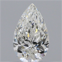Natural Diamond 0.50 Carats, Pear with  Cut, H Color, VVS1 Clarity and Certified by GIA