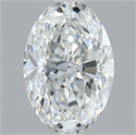 Natural Diamond 1.00 Carats, Oval with  Cut, F Color, VVS2 Clarity and Certified by GIA