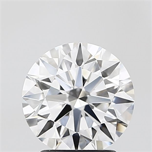 Picture of Lab Grown Diamond 2.08 Carats, Round with Ideal Cut, F Color, VVS1 Clarity and Certified by IGI