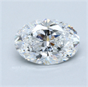 Natural Diamond 5.07 Carats, Oval with  Cut, D Color, VS2 Clarity and Certified by GIA
