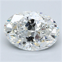 Diamante Natural 2.01 quilates, Ovalado , Color G, claridad SI1 y certificado GIA
