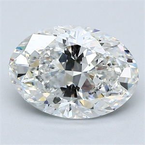 Foto Diamante Natural 2.01 quilates, Ovalado , Color G, claridad SI1 y certificado GIA de