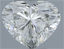 Natural Diamond 0.50 Carats, Heart with  Cut, J Color, VVS2 Clarity and Certified by IGI