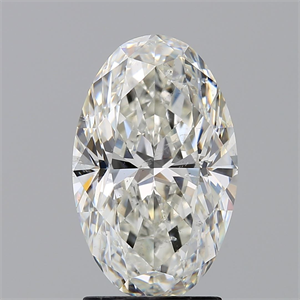 Picture of Natural Diamond 2.50 Carats, Oval with  Cut, I Color, SI2 Clarity and Certified by GIA