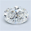 Natural Diamond 1.20 Carats, Oval with  Cut, F Color, SI1 Clarity and Certified by GIA