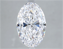 Natural Diamond 4.03 Carats, Oval with  Cut, D Color, VVS1 Clarity and Certified by GIA