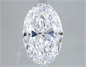 Natural Diamond 4.03 Carats, Oval with  Cut, D Color, VVS1 Clarity and Certified by GIA