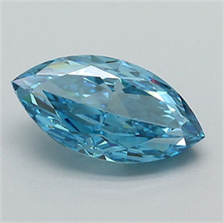 Picture of Lab Grown Diamond 1.48 Carats, Marquise with  Cut, Fancy Vivid Blue Color, VS1 Clarity and Certified by IGI