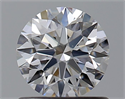 Natural Diamond 0.72 Carats, Round with Excellent Cut, D Color, VS2 Clarity and Certified by GIA
