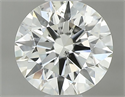 Natural Diamond 0.50 Carats, Round with Excellent Cut, J Color, SI2 Clarity and Certified by GIA