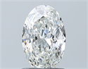 Natural Diamond 0.90 Carats, Oval with  Cut, H Color, SI1 Clarity and Certified by GIA