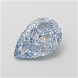 Picture of Lab Grown Diamond 1.80 Carats, Pear with  Cut, Fancy Intense Blue Color, VS2 Clarity and Certified by IGI
