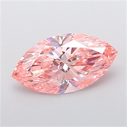 Picture of Lab Grown Diamond 3.08 Carats, Marquise with  Cut, Fancy Intense Pink Color, VS1 Clarity and Certified by IGI