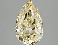 Picture of Lab Grown Diamond 2.04 Carats, Pear with  Cut, Fancy Intense Yellow Color, VS1 Clarity and Certified by IGI