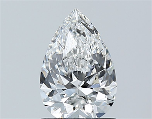 Picture of Natural Diamond 1.02 Carats, Pear with  Cut, F Color, SI2 Clarity and Certified by GIA