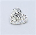 Natural Diamond 0.50 Carats, Heart with  Cut, I Color, SI1 Clarity and Certified by GIA