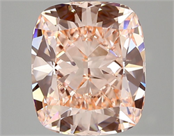 Picture of Lab Grown Diamond 3.52 Carats, CUSHION MODIFIED with  Cut, Fancy Intense Pink Color, VVS2 Clarity and Certified by IGI