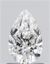 Natural Diamond 0.70 Carats, Pear with  Cut, D Color, VVS1 Clarity and Certified by GIA