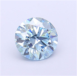 Picture of Lab Grown Diamond 1.20 Carats, Round with Ideal Cut, Fancy Intense Blue Color, VVS2 Clarity and Certified by IGI