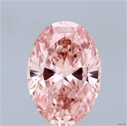 Picture of Lab Grown Diamond 9.04 Carats, Oval with  Cut, Fancy Vivid Pink Color, VS2 Clarity and Certified by IGI