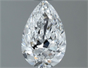 Natural Diamond 0.70 Carats, Pear with  Cut, D Color, VVS2 Clarity and Certified by GIA