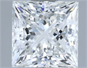 Natural Diamond 1.72 Carats, Princess with  Cut, H Color, VVS1 Clarity and Certified by IGI