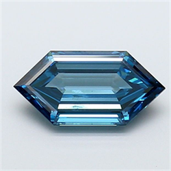 Picture of Lab Grown Diamond 2.07 Carats, HEXAGONAL with  Cut, Fancy Vivid Blue Color, VVS2 Clarity and Certified by IGI