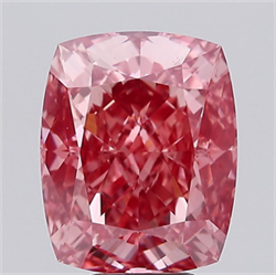 Picture of Lab Grown Diamond 7.02 Carats, CUSHION MODIFIED with  Cut, Fancy Vivid Pink Color, VS2 Clarity and Certified by IGI