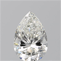 Natural Diamond 0.70 Carats, Pear with  Cut, H Color, VVS2 Clarity and Certified by GIA