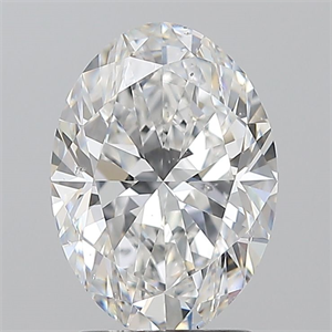 Picture of Natural Diamond 2.01 Carats, Oval with  Cut, D Color, SI1 Clarity and Certified by GIA
