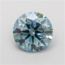 Picture of Lab Grown Diamond 3.02 Carats, Round with Excellent Cut, Fancy Vivid Blue Color, VS1 Clarity and Certified by IGI