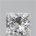 Diamante Natural 0.55 quilates, Princesa , Color E, claridad VS2 y certificado GIA