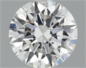 Lab Grown Diamond 1.08 Carats, Round with Ideal Cut, F Color, VS1 Clarity and Certified by IGI