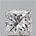 Natural Diamond 2.20 Carats, Princess with  Cut, H Color, VVS1 Clarity and Certified by GIA
